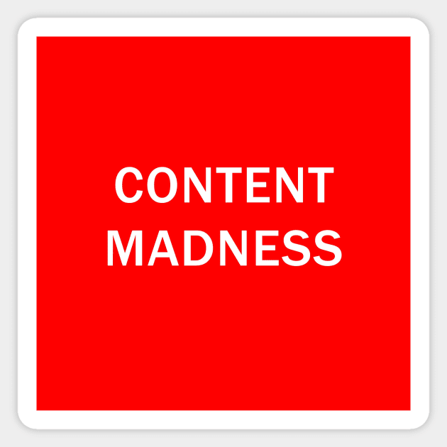 Content Madness non t shirt (Super Jack) Sticker by Studio Suzuki 